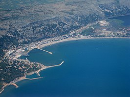 Luchtfoto van Shëngjin