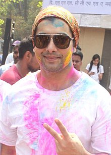 Sharad at a Holi party Sharad Malhotra at Holi Invasion party.jpg