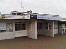 Exterior of Sheerness-on-Sea railway station in 2011 Sheerness railway station.jpg