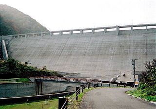 Shinmiyagawa Dam Dam in Fukushima Prefecture, Japan.