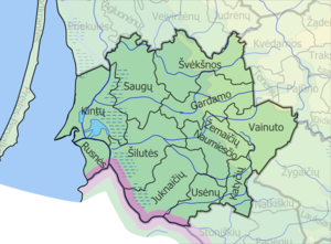Шилутское районное самоуправление на карте