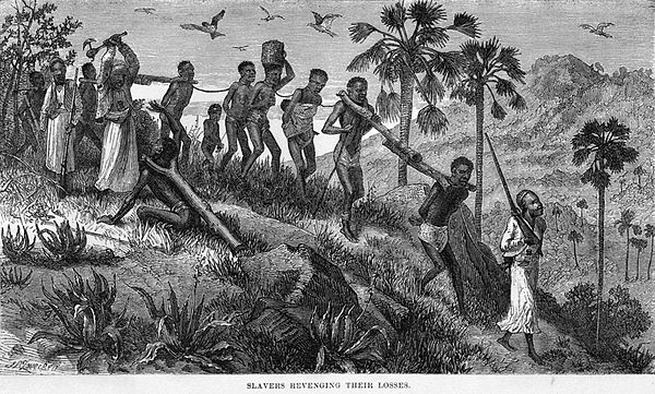 Arab-Swahili slave traders and their captives on the Ruvuma River