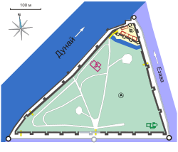 Karte der Festung Smederevo - DE.svg