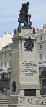 The Royal Sussex Regiment Boer War Memorial in Regency Square, Brighton South African War Memorial, Regency Square, Brighton (IoE Code 481139) crop.jpg