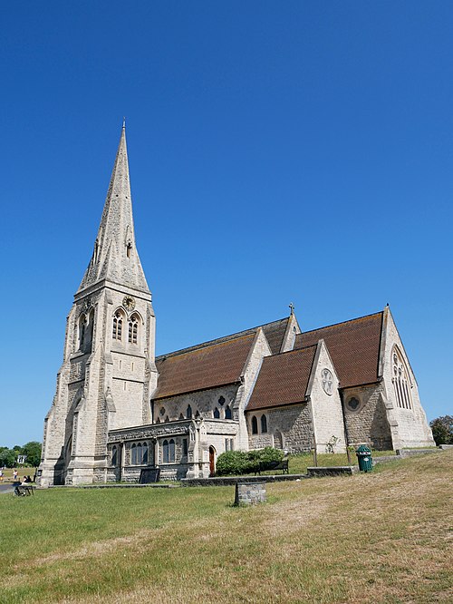 All Saints' Church, designed by Benjamin Ferrey, dates from 1857