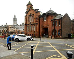 The south western elevation of St Paul's with Glasgow City Chambers visible in the background St Paul's Building, University of Strathclyde - geograph.org.uk - 6079411.jpg