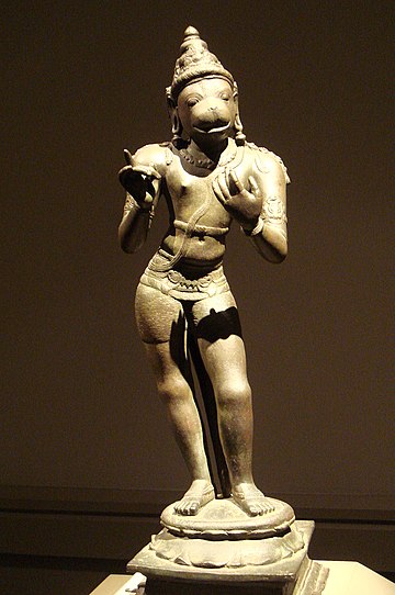 Standing Hanuman, Chola Dynasty, 11th century, Tamil Nadu, India