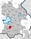 Lage der Gemeinde Staudach-Egerndach im Landkreis Traunstein