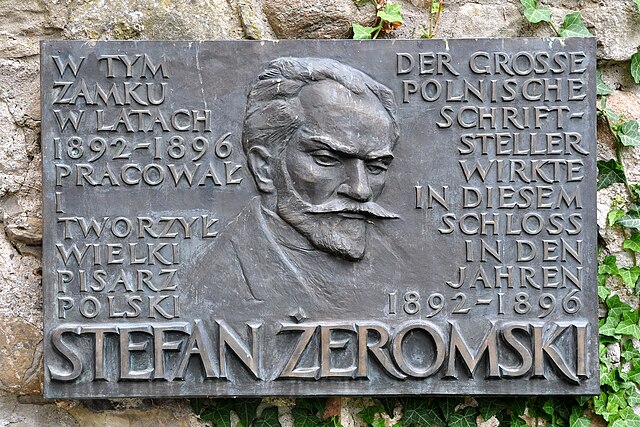 Plaque at Rapperswil Castle commemorating Żeromski