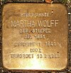 Stolperstein Rappstrasse 7 (Martha Wolff) itt: Hamburg-Rotherbaum.JPG