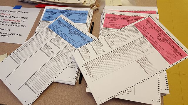 2016 presidential primary election ballots in Massachusetts