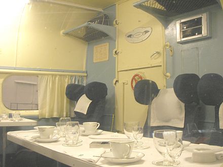 Interior of Teal Short Solent preserved at the Museum of Transport & Technology