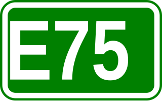 <span class="mw-page-title-main">European route E75</span> Road in trans-European E-road network