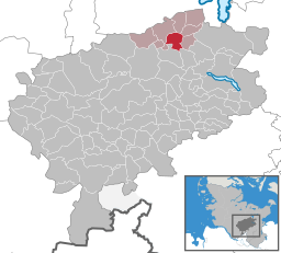 Läget för kommunen Tarbek i Kreis Segeberg