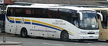 A Caetano Enigma coach in Guildford with Tellings-Golden Miller. Tellings Golden Miller 8054.JPG