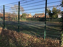 Foto das quadras de tênis em Coulthard Park.
