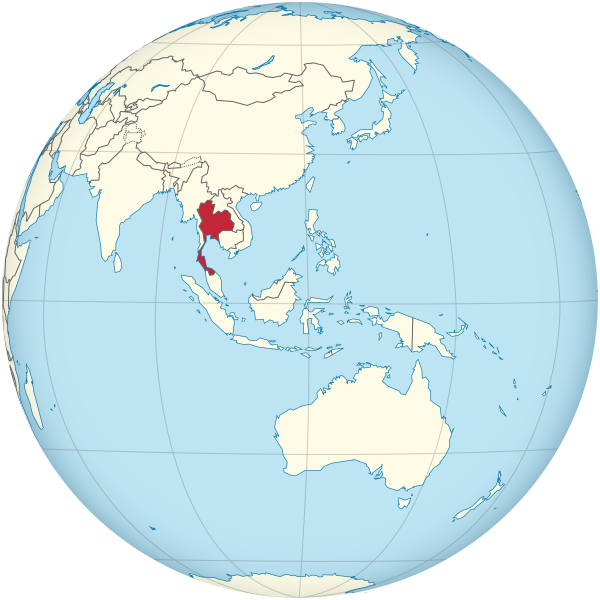 Thailand on the globe (Southeast Asia centered).svg