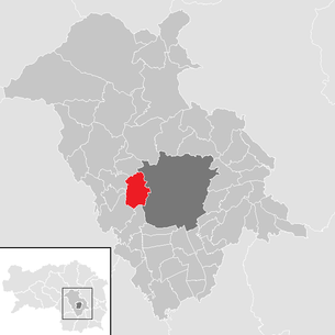 Ubicazione del comune di Thal (Stiria) nel distretto di Graz-Umgebung (mappa cliccabile)
