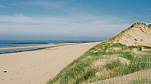 Looking south across the sand dunes at Rattray Head