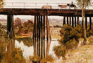 Tom Roberts - pagi musim Dingin setelah hujan, Gardiner Creek - Google Art Project.jpg