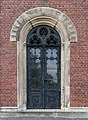 * Nomination Left door of a mausoleum in Trogen. --PantheraLeo1359531 18:30, 19 October 2020 (UTC) * Promotion This picture would benefit from a crop to show the door and the stone frame only (same for it's right hand sibling) --Virtual-Pano 08:20, 20 October 2020 (UTC)  Done Thanks, image cropped --PantheraLeo1359531 11:54, 23 October 2020 (UTC)  Support Good quality - new crop complements the title --Virtual-Pano 23:56, 23 October 2020 (UTC)