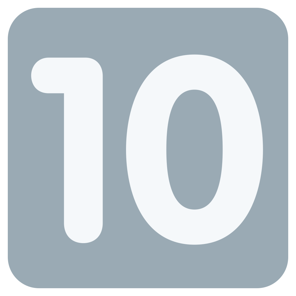 Номер 10 PNG. Emoji brand logo. Номер 10