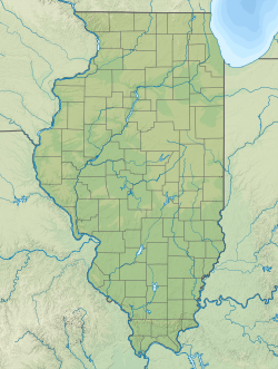 Kaart met de locatie van Illinois Basin