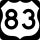 Marqueur d'affaires de l'autoroute 83 des États-Unis