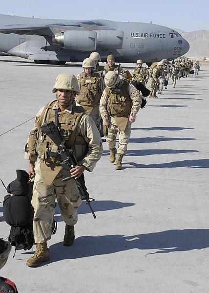 File:US Navy 100122-N-9584H-024 Seabees assigned to Naval Mobile Construction Battalion (NMCB) Four arrive on Kandahar Airfield, Afghanistan.jpg