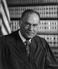 Justice Potter Stewart, who authored the Court's opinion in Katz US Supreme Court Justice Potter Stewart - 1976 official portrait.jpg