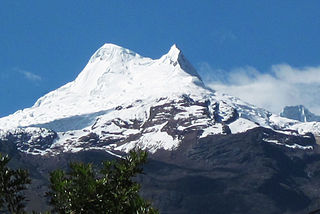 Vallunaraju mountain in Peru