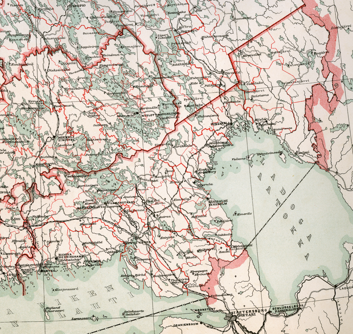 karjalan kannas kartta 1938 Viipuri Province   Wikipedia