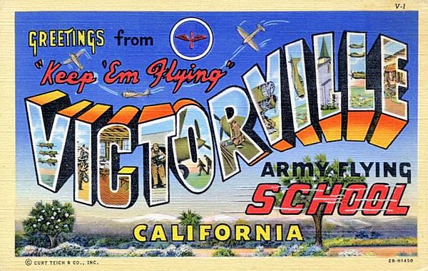 1943 Postcard from Victorville Army Airfield California