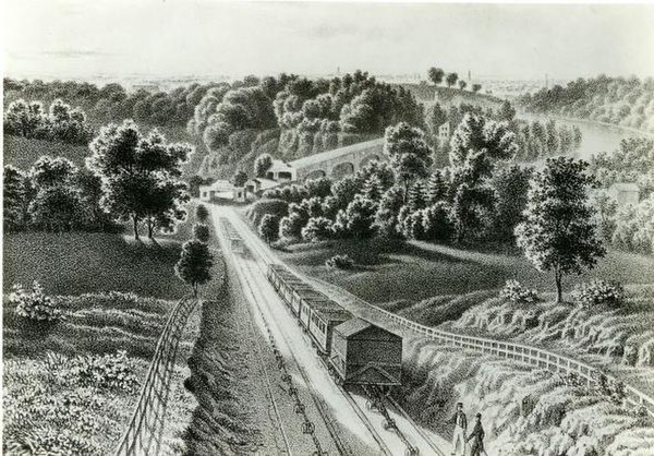 View of the Inclined Plane, near Philadelphia, an 1838 portrait