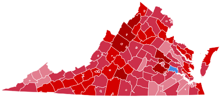 Virginia Presidential Election Results 1972.svg