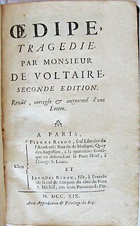 <i>Oedipus</i> (Voltaire play) tragedy by Voltaire