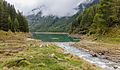 Wandeltocht rond Lago di Pian Palù (1800 m). in het Nationaal park Stelvio.