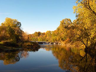 Warrenville Grove Forest Conservation Area on the West Branch of the DuPage River