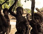 Tribal warriors challenging the visitors. Taken 2008 Warriorwelcome.jpg