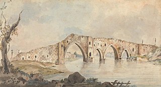 Views in the Levant: Ruined Bridge with Four Pointed Arches Near Rome