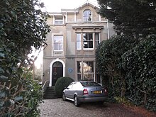 The W. R. Morfill house at 42 Park Town, with blue plaque William Morfill house, Park Town, Oxford.JPG