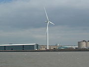 Wind Turbine, Liverpool docks - DSC00545.JPG