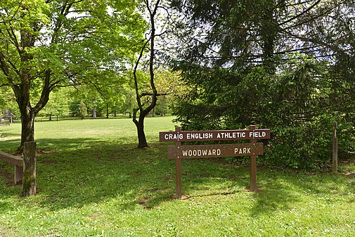 Woodward Park sign, Washington Grove, MD