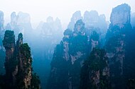 Zhangjiajien kansallispuistoa.