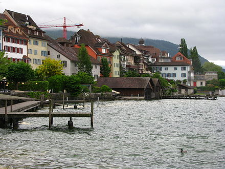 Unterstadt (lower town) as seen from Lake Zug harbour