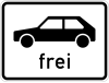 Zusatzzeichen 1024-10 - Personenkraftwagen frei, StVO 1992.svg