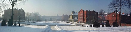 Żyrardów – winter panorama of main square