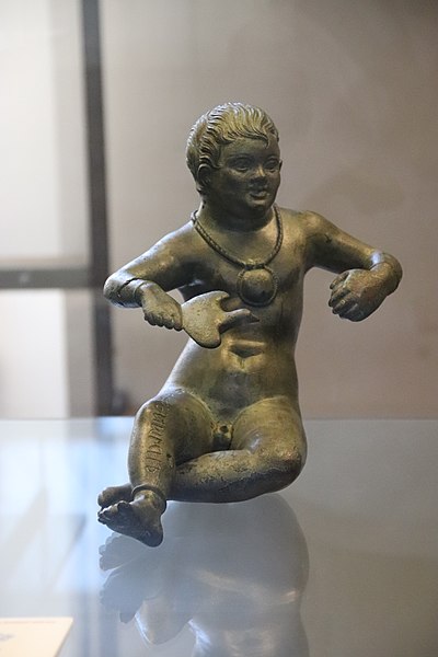 File:"Graziani Putto", bronze statue of naked youth found at Sanguineto, Lake Trasimento, 1st half of 2nd C. BC (48465781922).jpg