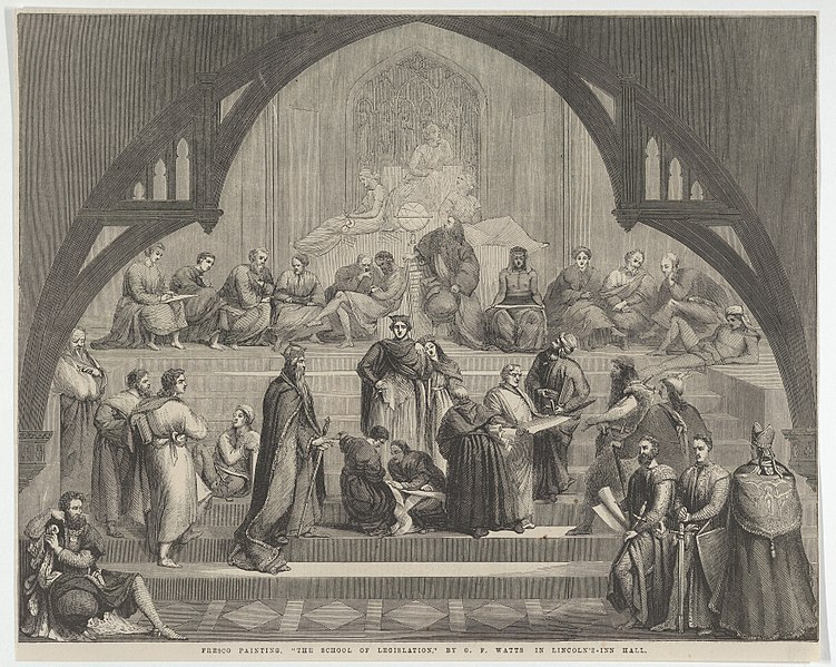 File:"The School of Legislation" in Lincoln's-Inn Hall, from the "Illustrated London News" MET DP841095.jpg