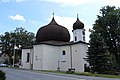 Čeština: Železnorudský kostel (pohled od severozápadu). This is a photo of a cultural monument of the Czech Republic, number: 38232/4-3520. Památkový katalog  · MIS  · hledat obrázky  · hledat seznamy  · Wikidata This file was created as a part of the photographic program of Wikimedia Czech Republic. Project: Fotíme Česko The program supports Wikimedia Commons photographers in the Czech Republic.